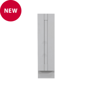 Anchester Gray Wall Mullion Door Diagonal Corner Cabinet 1 Door No Shelf Glass Not Included