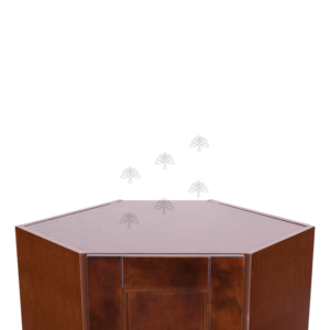 Wurzburg Wall Mullion Door Diagonal Corner Cabinet 1 Door 3 Adjustable Shelves Glass Not Included